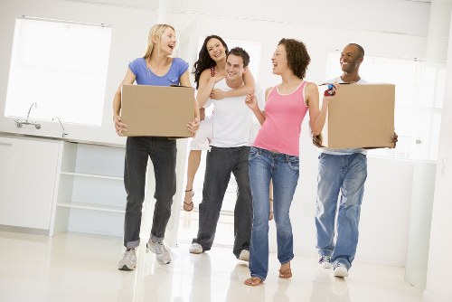 House movers working on a residential move in Tooting