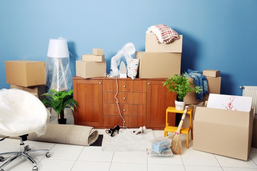 Moving team preparing a relocation in Tooting