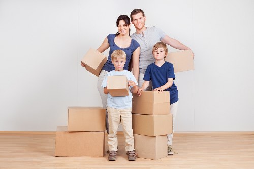 Packing supplies and moving boxes ready for a home move in Tooting