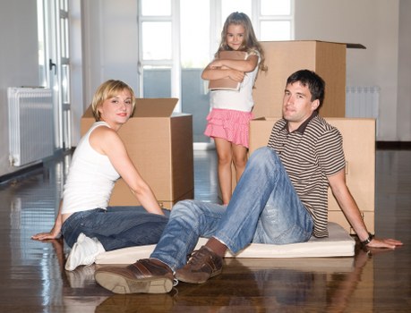 Loaded removal van prepared for a move in Tooting
