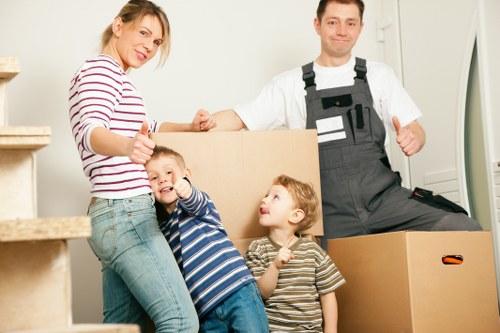 A moving van loaded for a house removal service in the Tooting area